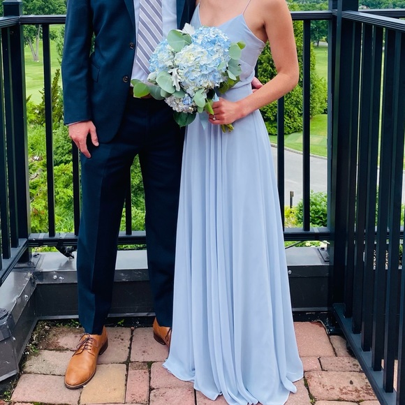 Jenny Yoo Whisper Blue Bridesmaid Dress